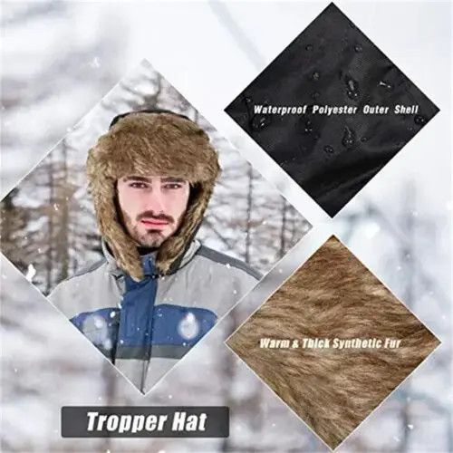 VIBE Darkgreen Waterproof Trapper Hat Size ONE SIZE - 2 Thumbnail