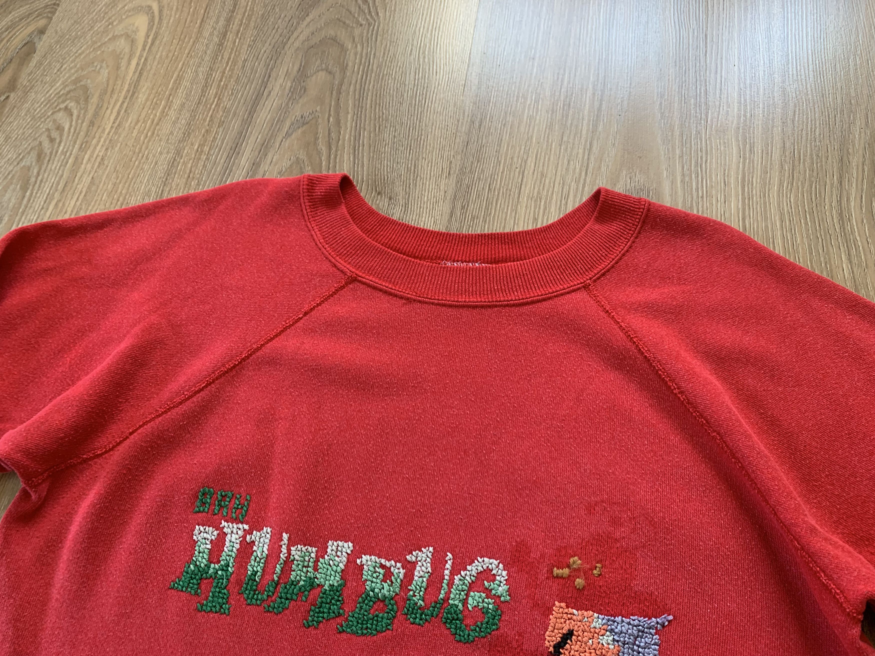 Hanes × Vintage Hanes Vintage Bah Humbug Embroidered Crewneck Sweatshirt Size US L / EU 52-54 / 3 - 5 Thumbnail
