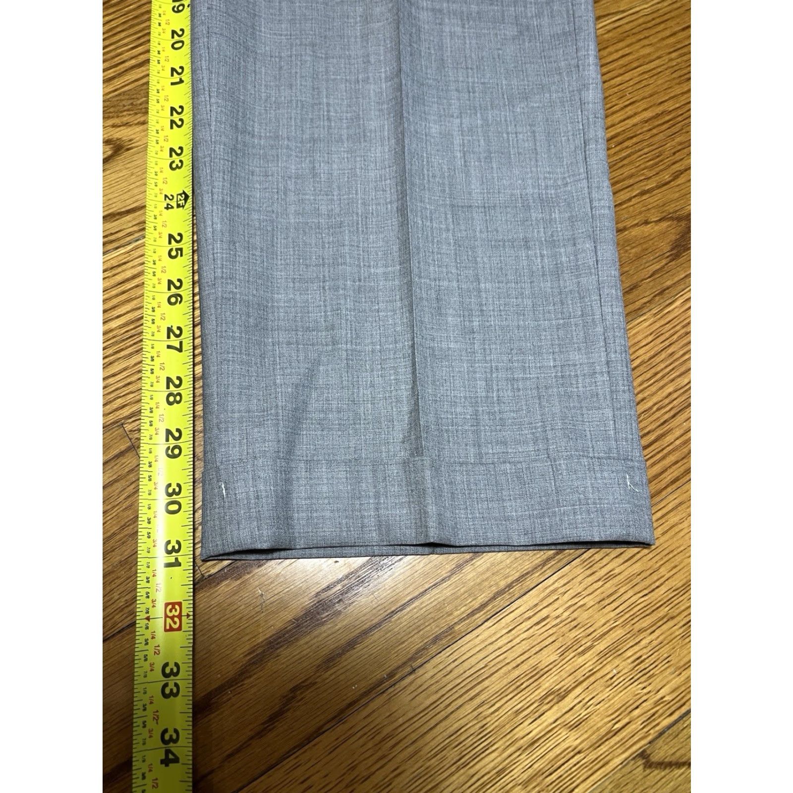 Vintage VINTAGE Dress Pants Hickey Freeman Gray 38x31 Flat Front Cuffed Legs Mens Formal, Business, Wedding, Party/Cocktail, Preppy USA Size US 38 / EU 54 - 5 Thumbnail