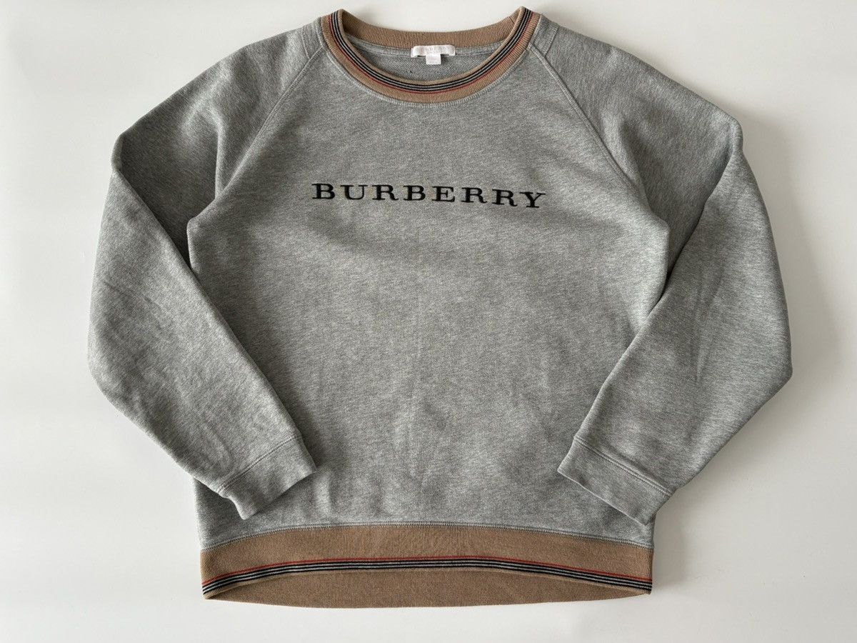 Burberry Burberry Children Embroidery Logo Gray Sweatshirt 14 years Size XS / US 0-2 / IT 36-38 - 8 Thumbnail