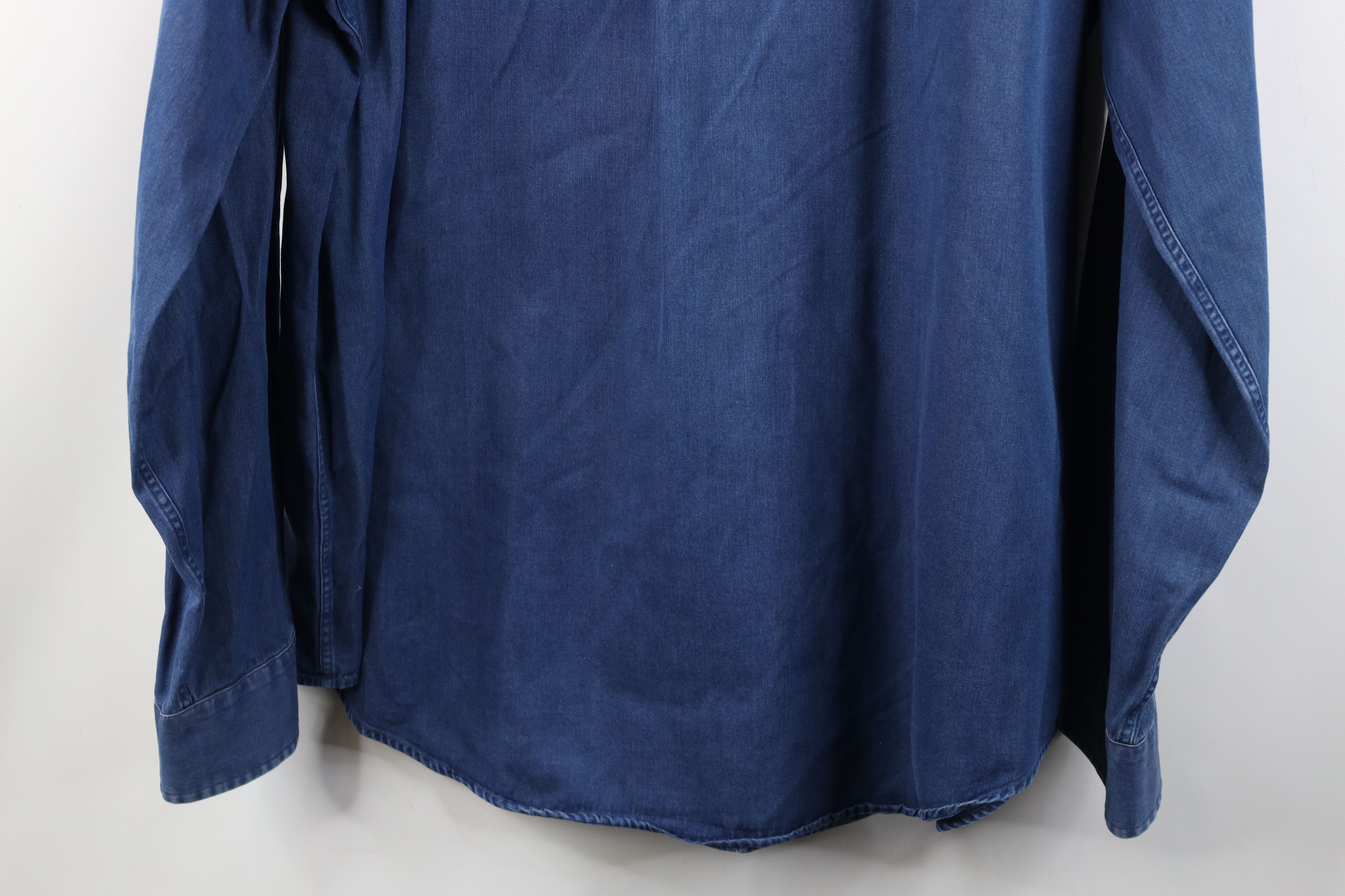 Lands' End Vintage 90s Lands End Collared Button Down Shirt Blue Cotton Size US XL / EU 56 / 4 - 13 Thumbnail