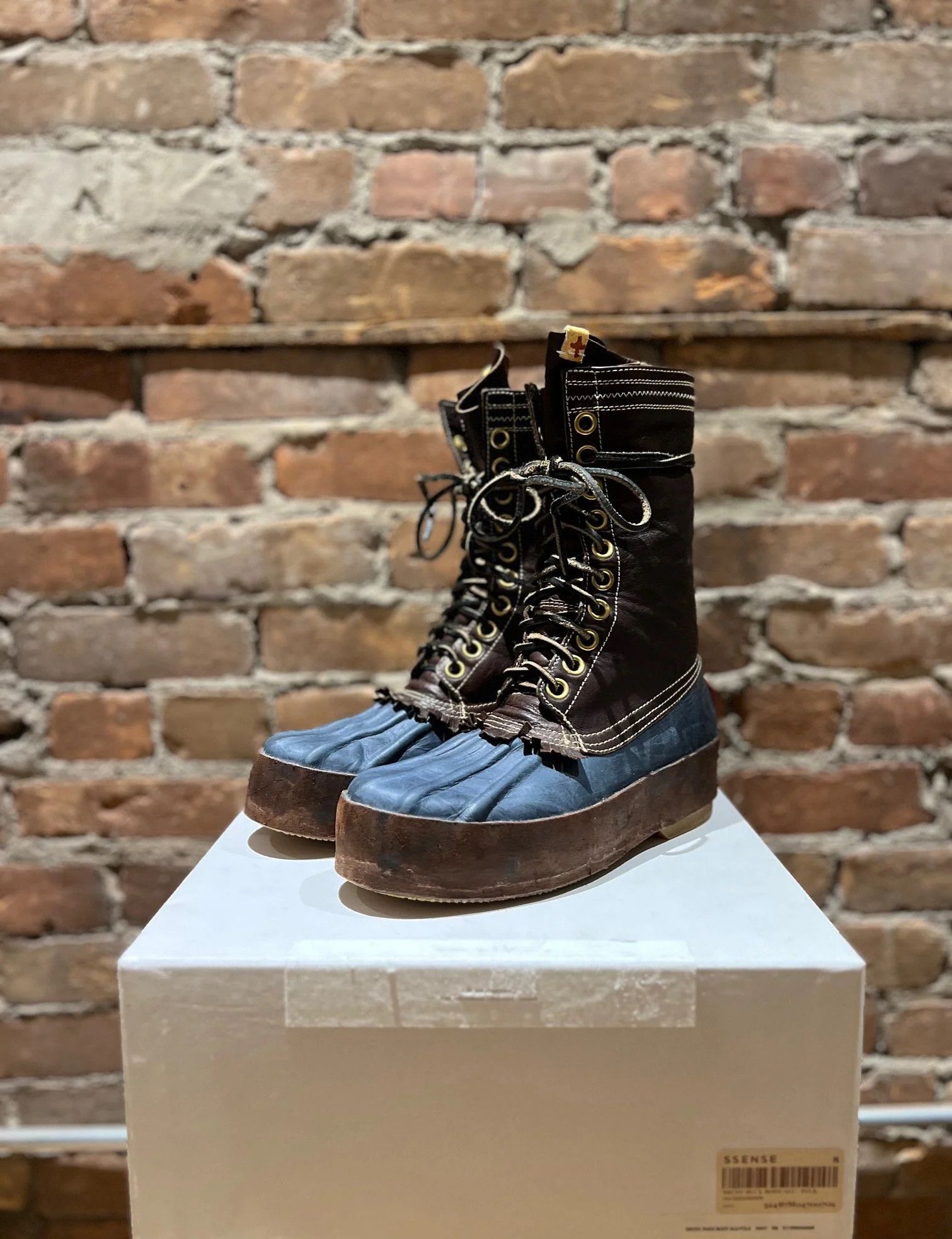 Visvim Visvim Decoy Duck Boot Alu-Folk – Blue/Brown – Size US 8 Size US 8 / EU 41 - 1 Thumbnail