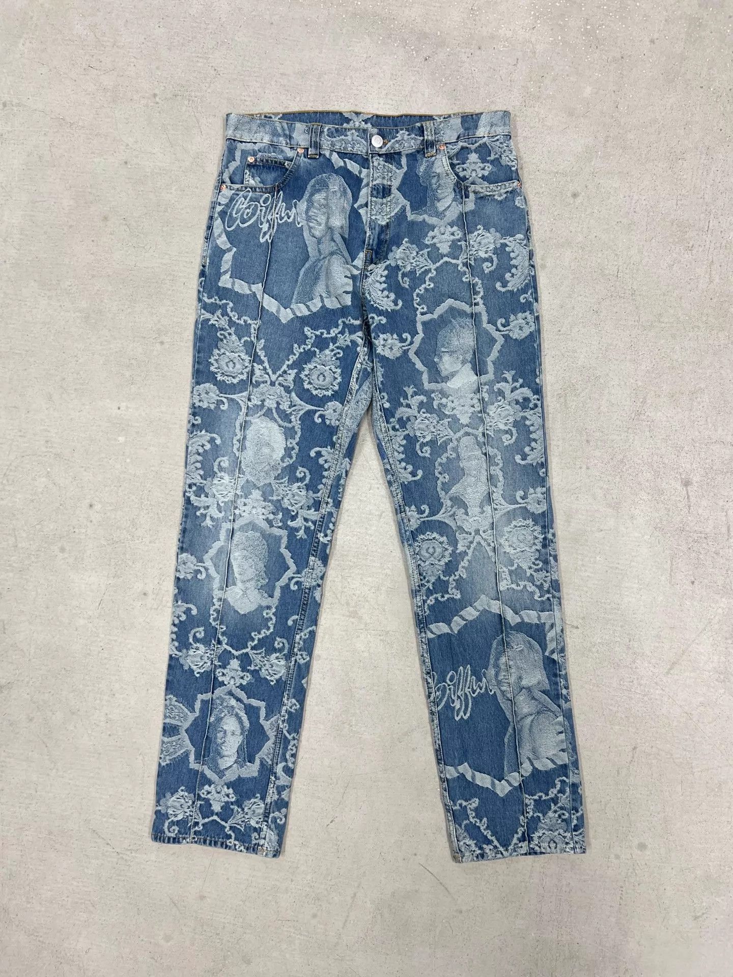 Martine Rose Martine Rose Washed Jacquard Center Seam Jeans M Size 27" / US 4 / IT 40 - 1 Thumbnail