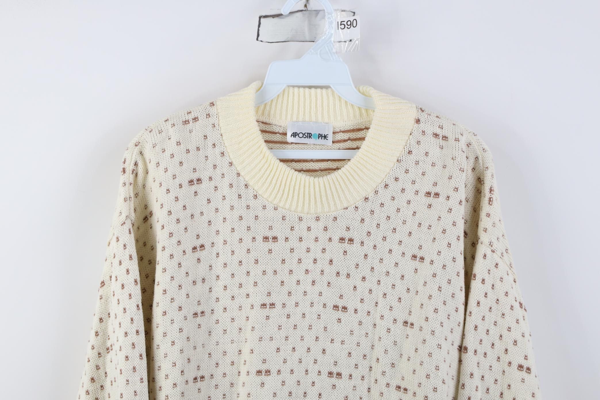 Vintage Vintage 90s Streetwear Fair Isle Knit Crewneck Sweater Size M / US 6-8 / IT 42-44 - 2 Thumbnail