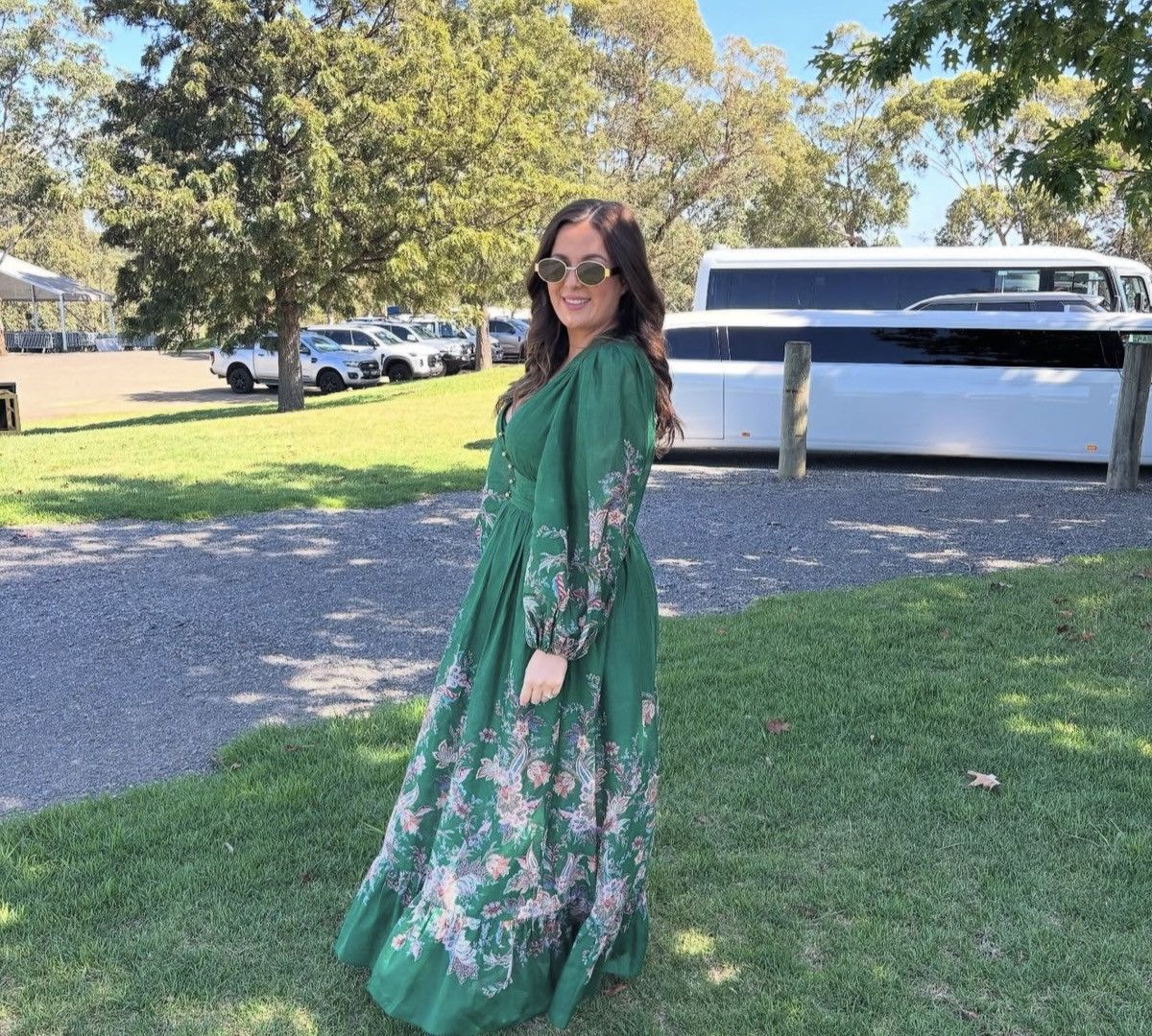 Zimmermann ZIMMERMANN RHIANNON PLUNGE MAXI DRESS GREEN MULTI PAISLEY Size L / US 10 / IT 46 - 11 Thumbnail