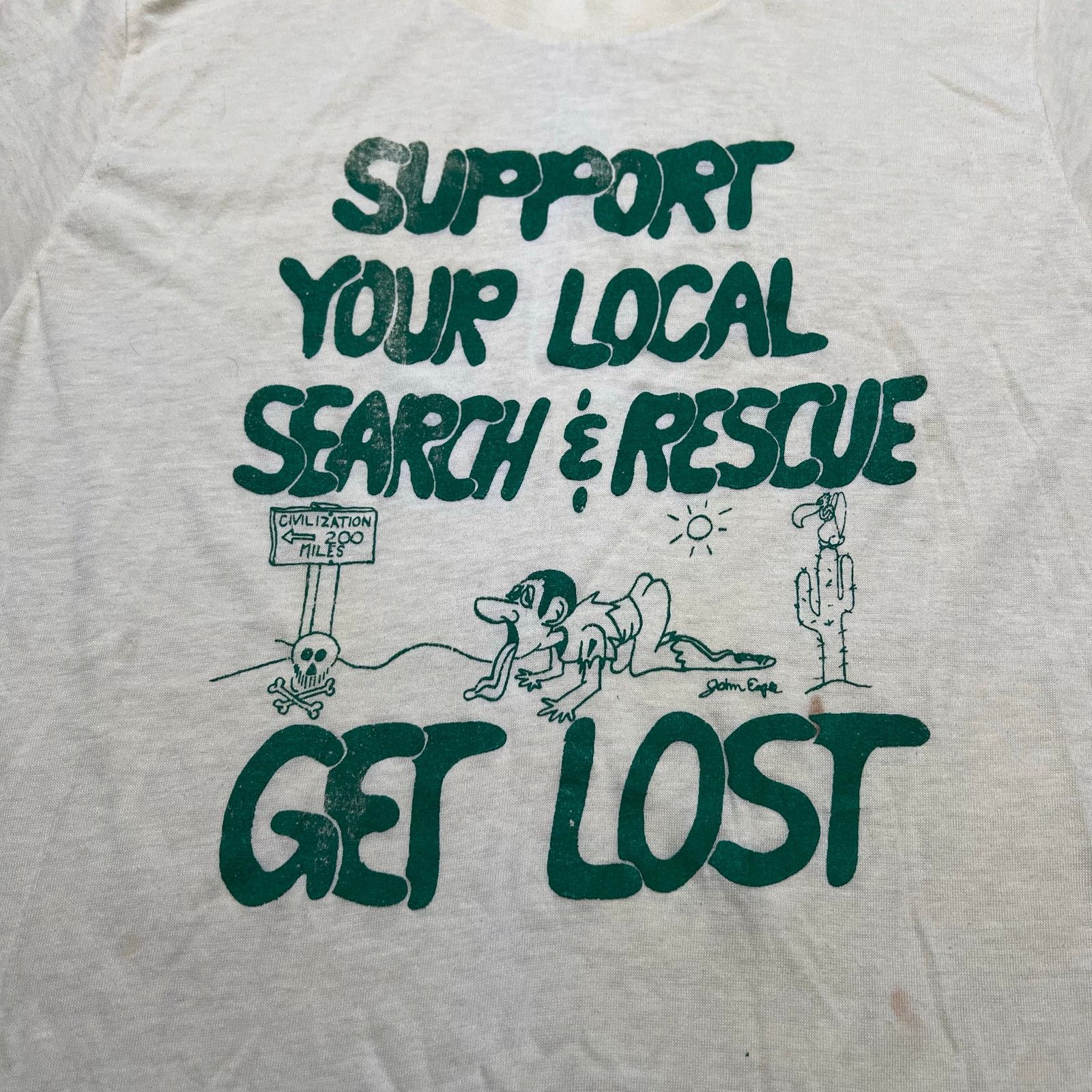 Vintage Vintage 70s 80s Support Your Local Search & Rescue T Shirt M Size US M / EU 48-50 / 2 - 2 Thumbnail
