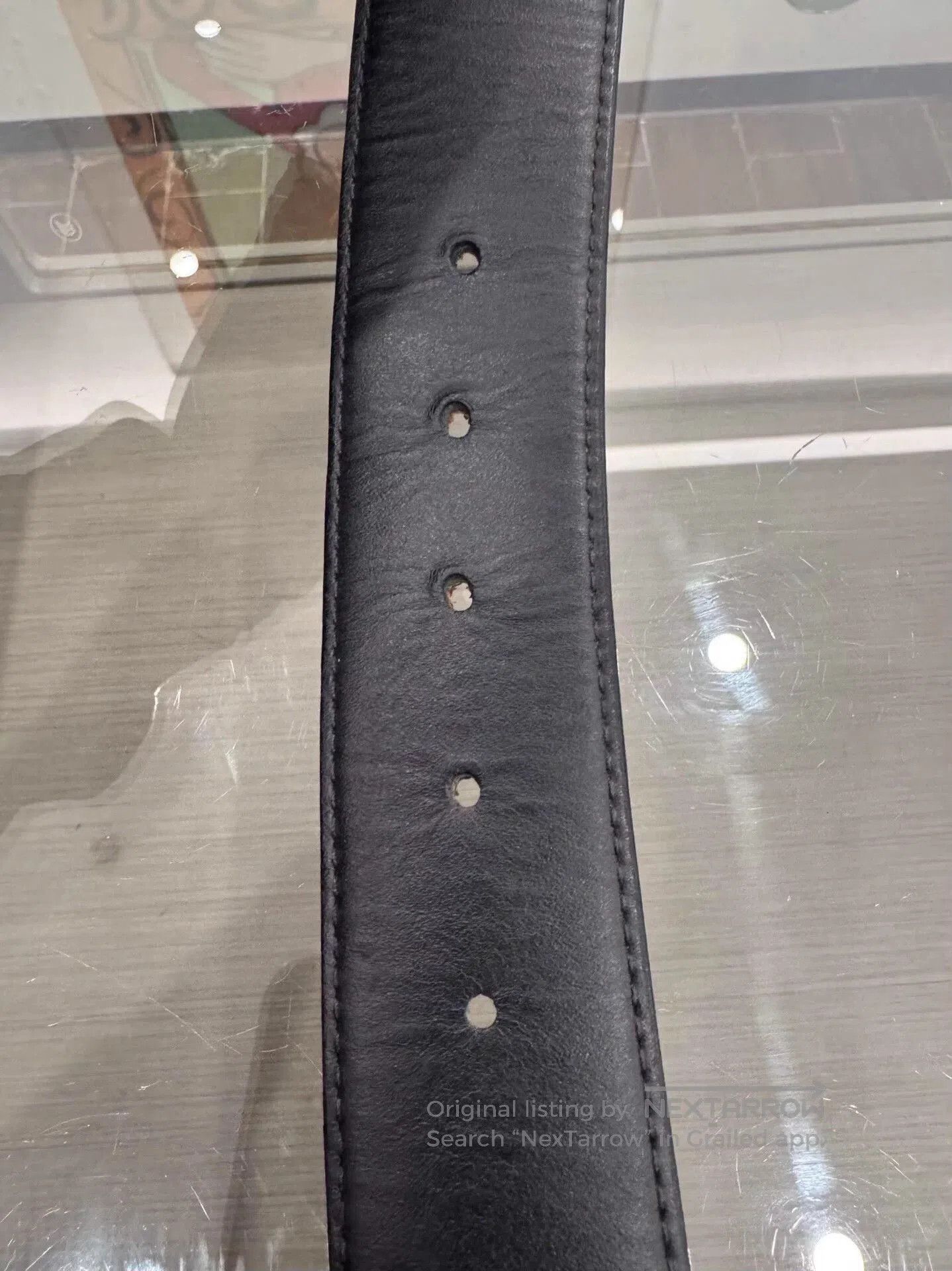 Louis Vuitton Brown Leather Belt with Silver Logo Buckle. Size ONE SIZE - 7 Thumbnail