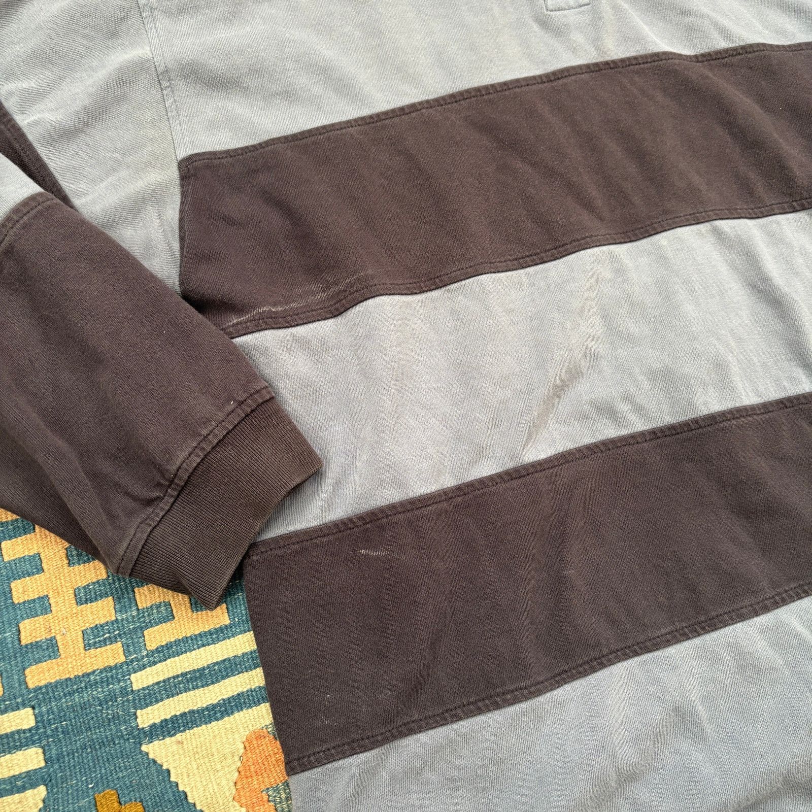 Van Heusen × Vintage Y2K Vintage Striped Blue Rugby Polo Long Sleeve Shirt XL Size US XL / EU 56 / 4 - 5 Thumbnail
