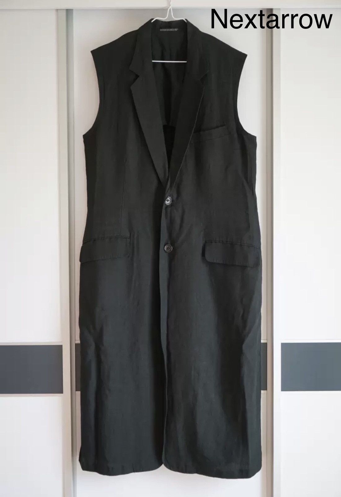 Yohji Yamamoto Yohji Yamamoto 04ss Show Linen Sleeveless Coat 2412- Size US L / EU 52-54 / 3 - 1 Thumbnail