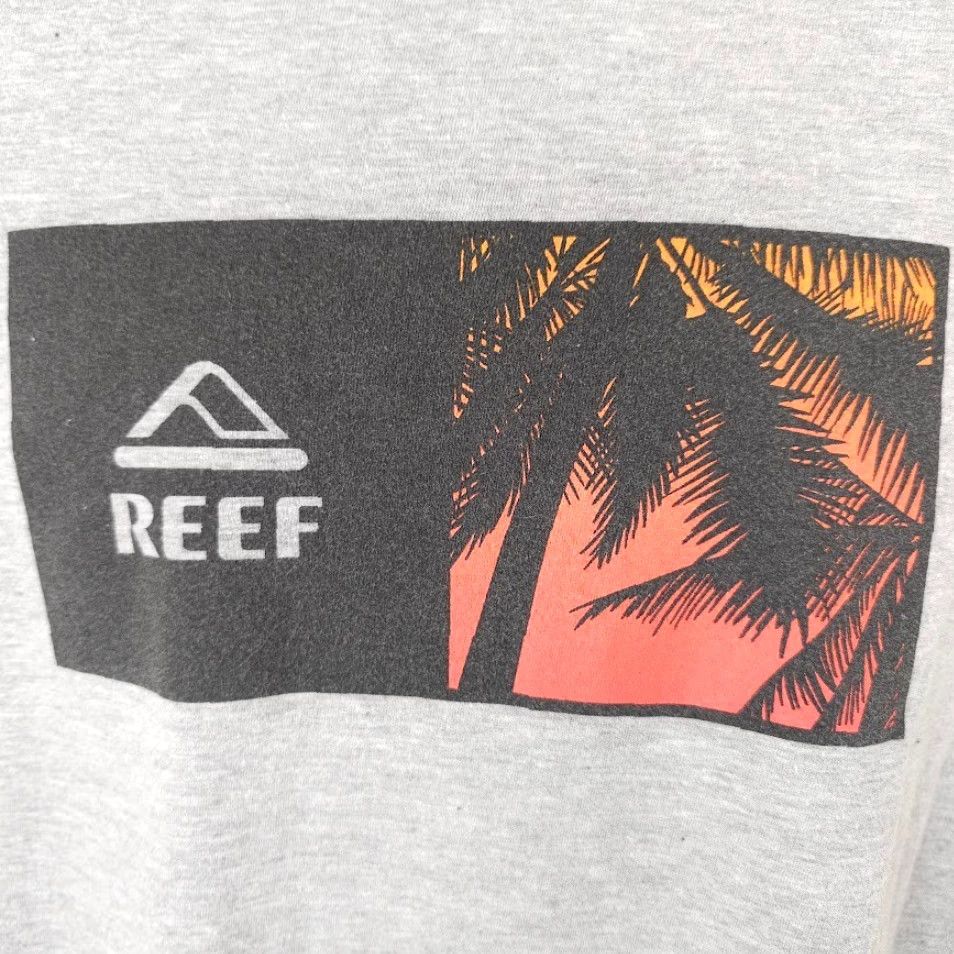REEF Reef Surfer T Shirt Mens XL Gray Palm Trees Tropical Surfing Size US XL / EU 56 / 4 - 3 Thumbnail