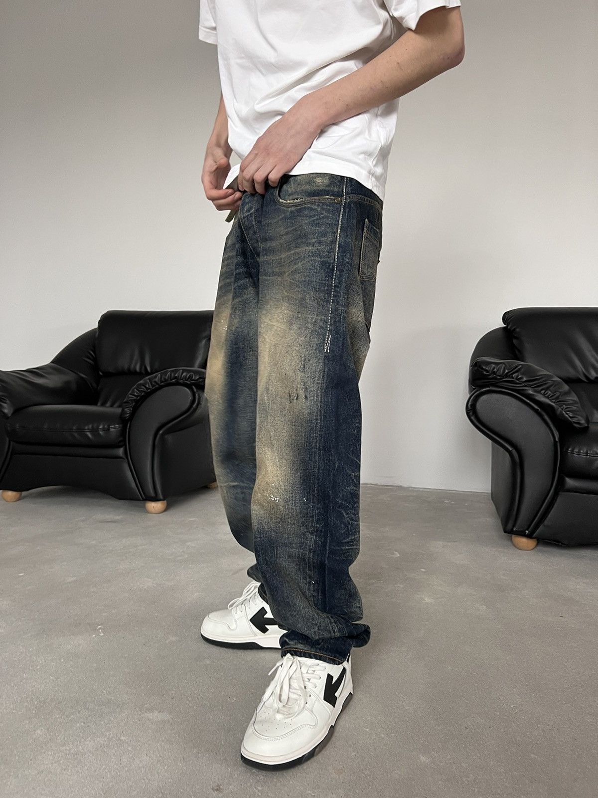 Giorgio Armani × Vintage Limited Archival Armani Jeans Selvedge Dirty Size US 34 / EU 50 - 19 Thumbnail