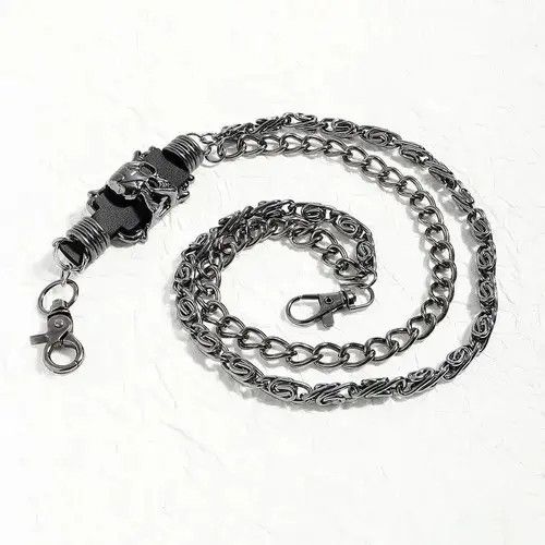 Jewelry Dark Skull Double Layers Pants Chain Size ONE SIZE - 4 Thumbnail