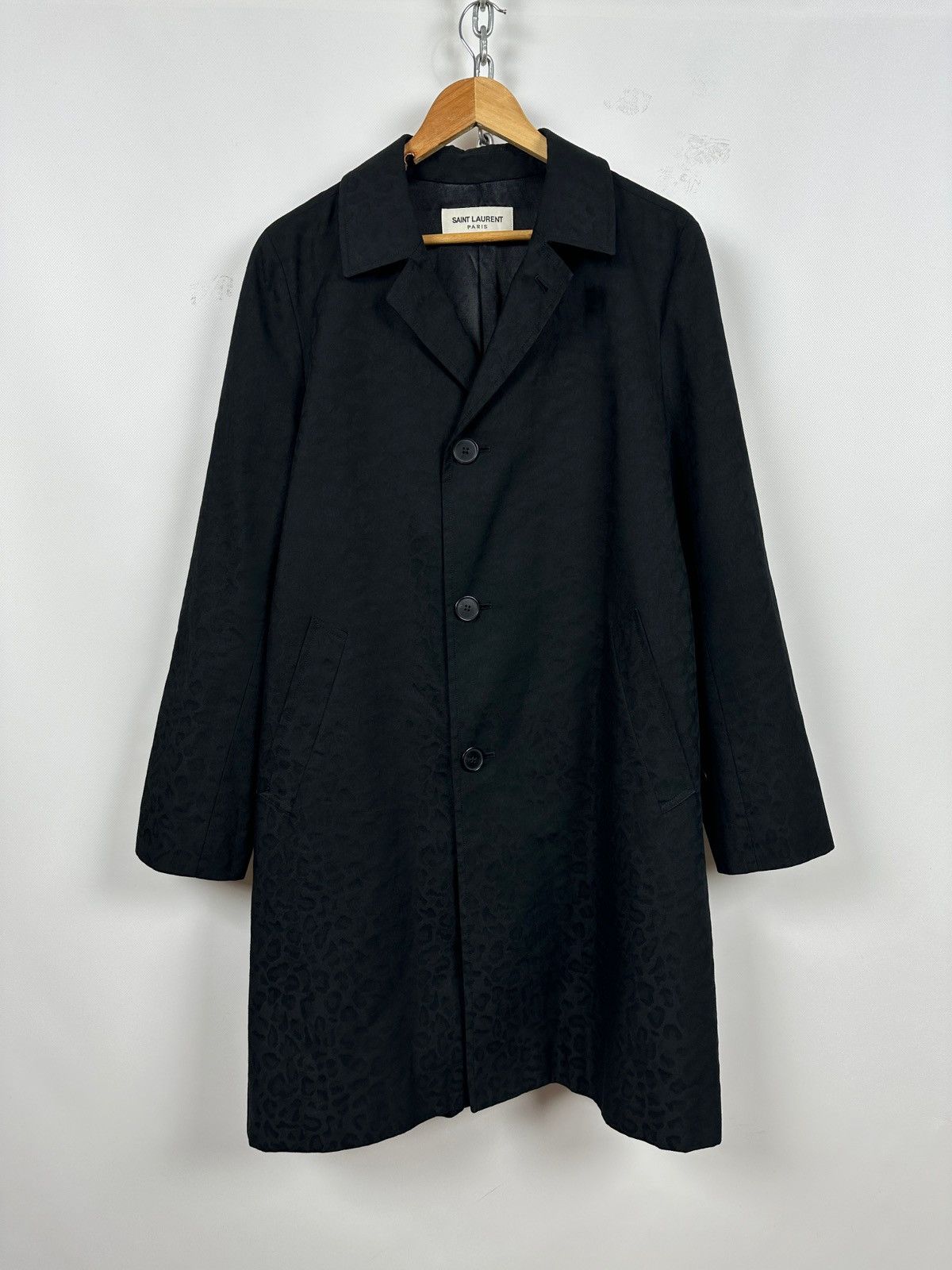 Saint Laurent Paris Saint Laurent Paris Hedi Slimane Leopard Jacquard Coat Size US S / EU 44-46 / 1 - 2 Thumbnail