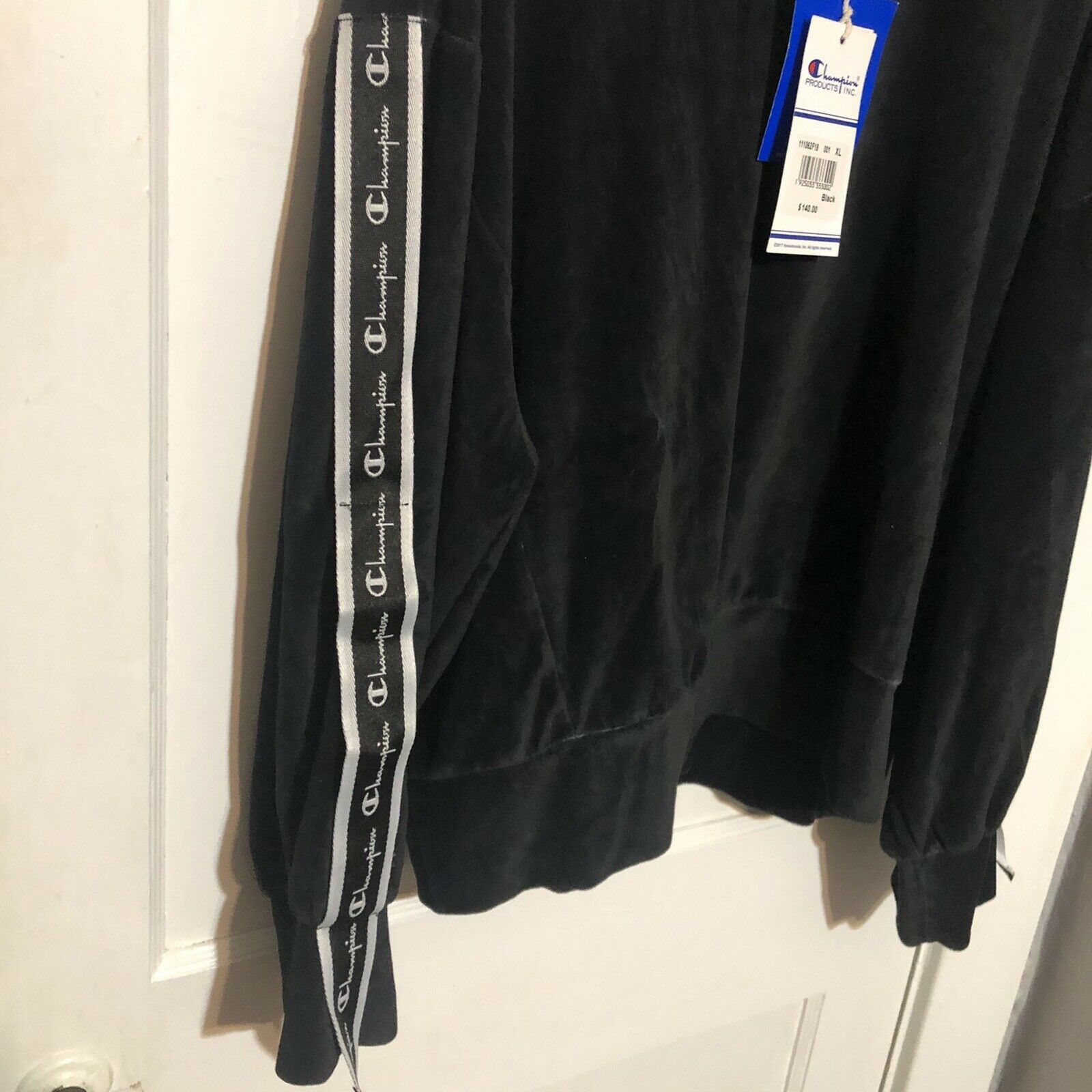 Champion Champion Velour Logo Tape Cropped Sweatshirt Women's XL Size XL / US 12-14 / IT 48-50 - 6 Thumbnail