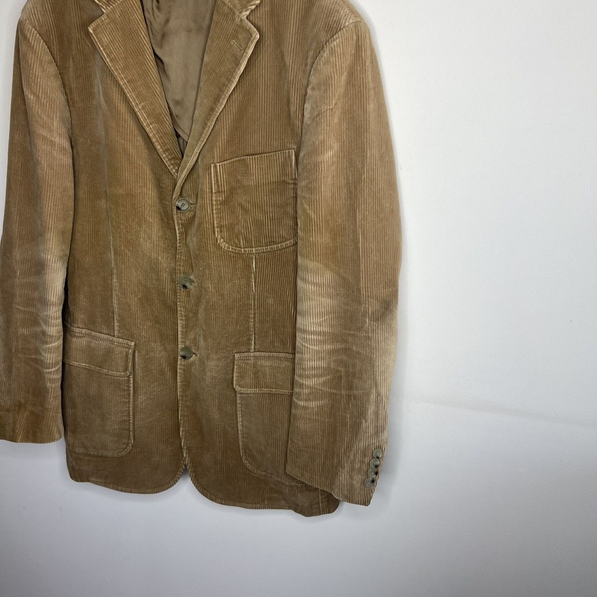 Polo Ralph Lauren × RRL Ralph Lauren × Ralph Lauren Vintage Polo Ralph Lauren Corduroy Blazer Jacket Coat Beige Size US L / EU 52-54 / 3 - 2 Thumbnail