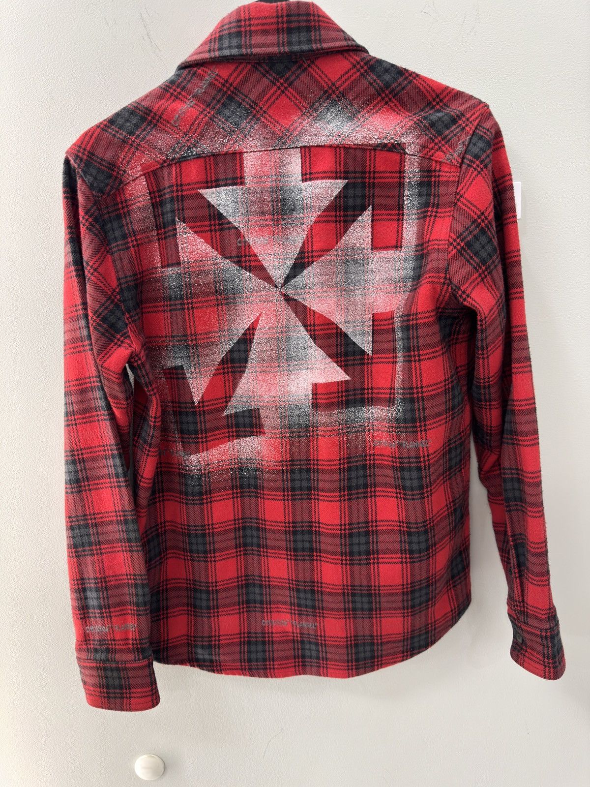 Off-White Off White Red Flannel Button Up Size US XS / EU 42 / 0 - 4 Thumbnail