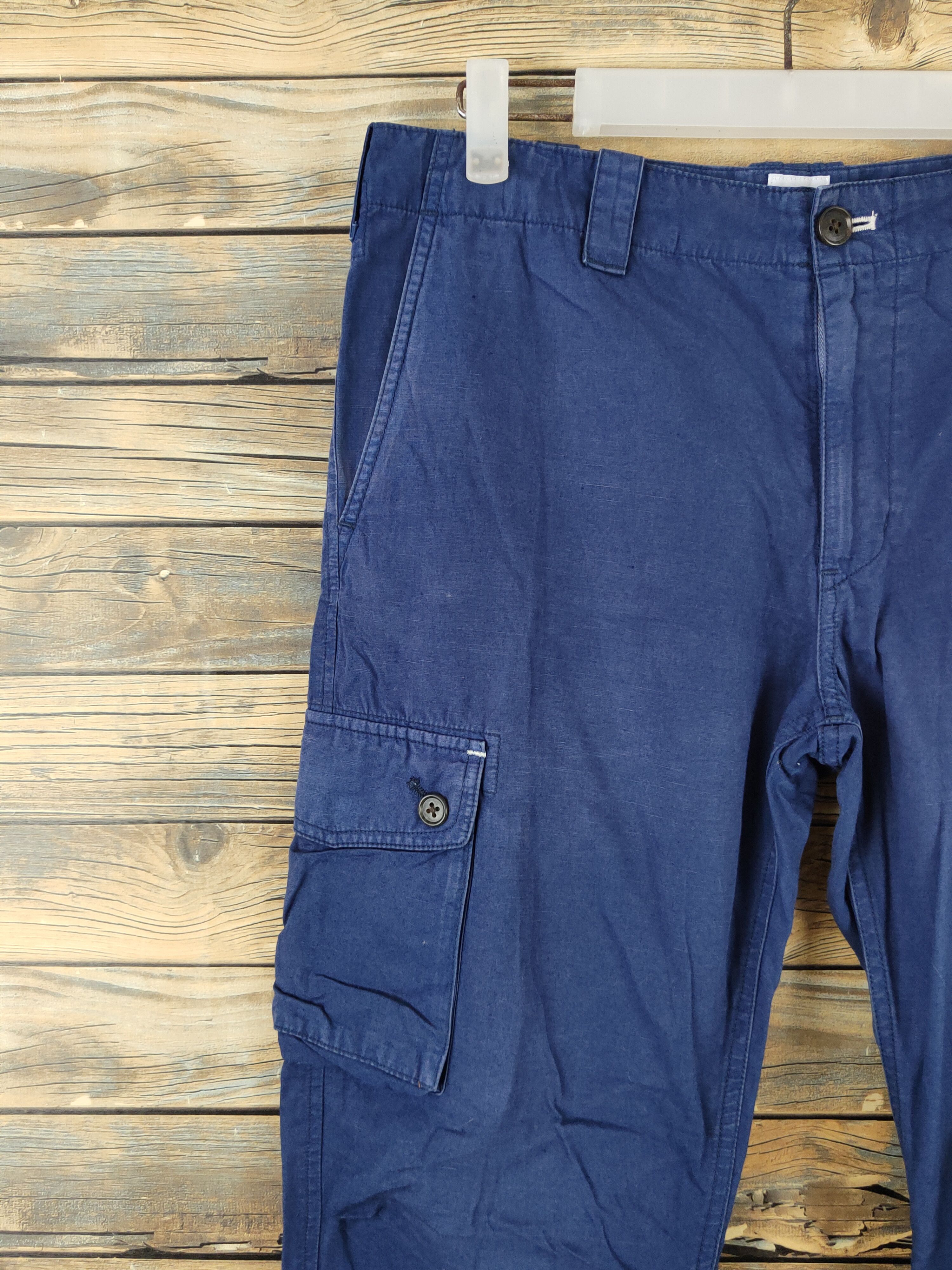 R.Newbold R.Newbold Blue Multipocket Tactical Cargo Pants #W1842 Size US 31 - 3 Thumbnail