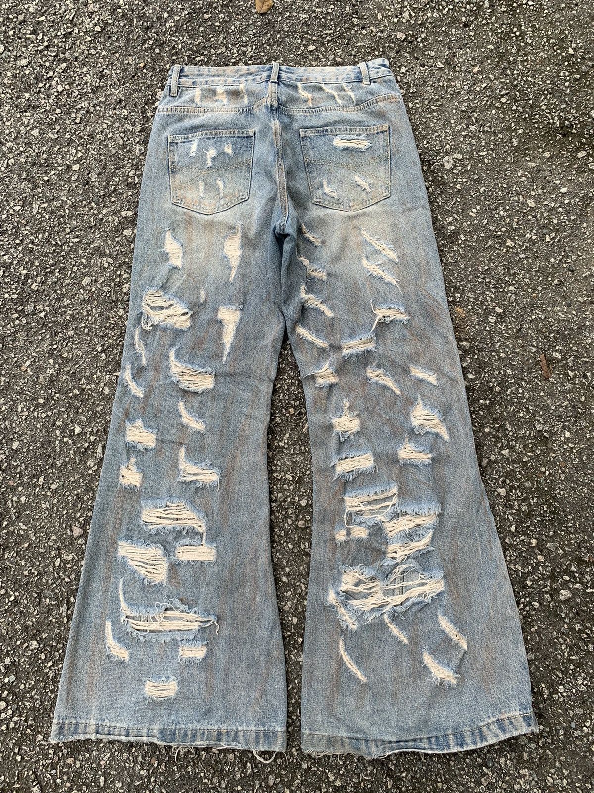 Japanese Brand × Kapital × Vintage FLARE💥 ARGUECULTURE JAPANESE PUNK STYLE DISTRESSED DENIM☠️🎌 Size US 31 - 4 Thumbnail