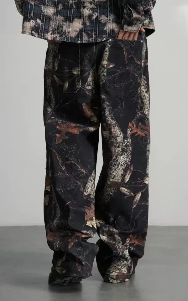VIBE Vintage leaf camouflage logging studded trousers Size US 34 / EU 50 - 4 Thumbnail