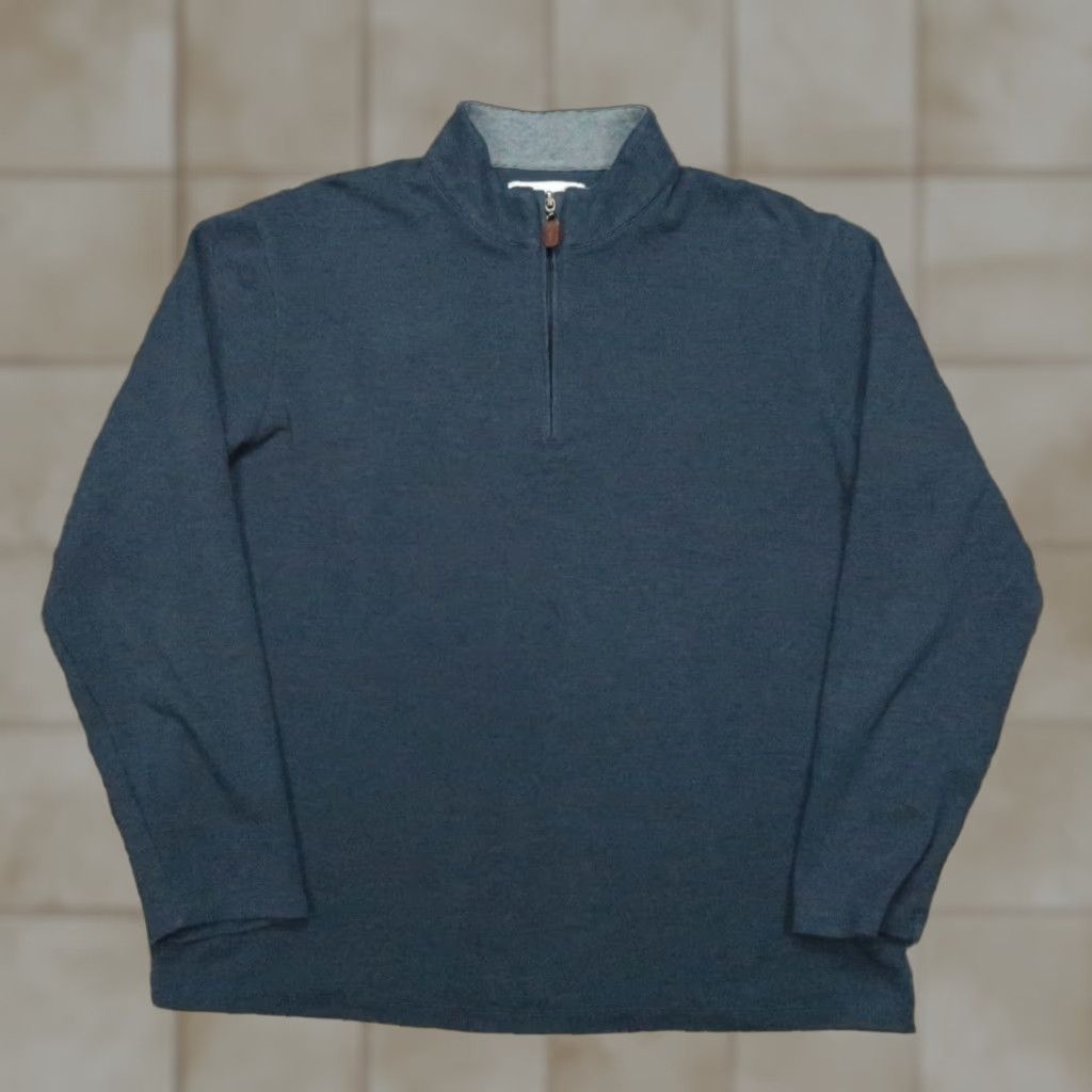 Mizzen+Main Mizzen Main Sweater Mens Extra Large Blue Quarter Zip Pullover Jumper XL Size US XL / EU 56 / 4 - 1 Thumbnail