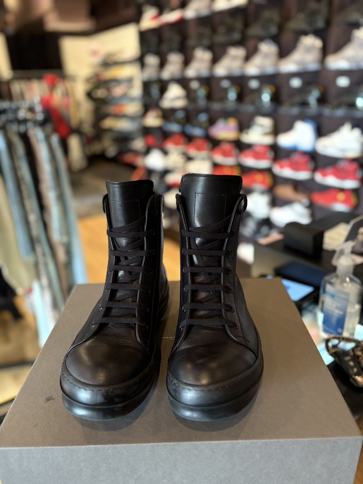Rick Owens Rick Owen’s Triple Black Ramones High Clean OG Size 43.5 Size US 10.5 / EU 43-44 - 6 Thumbnail