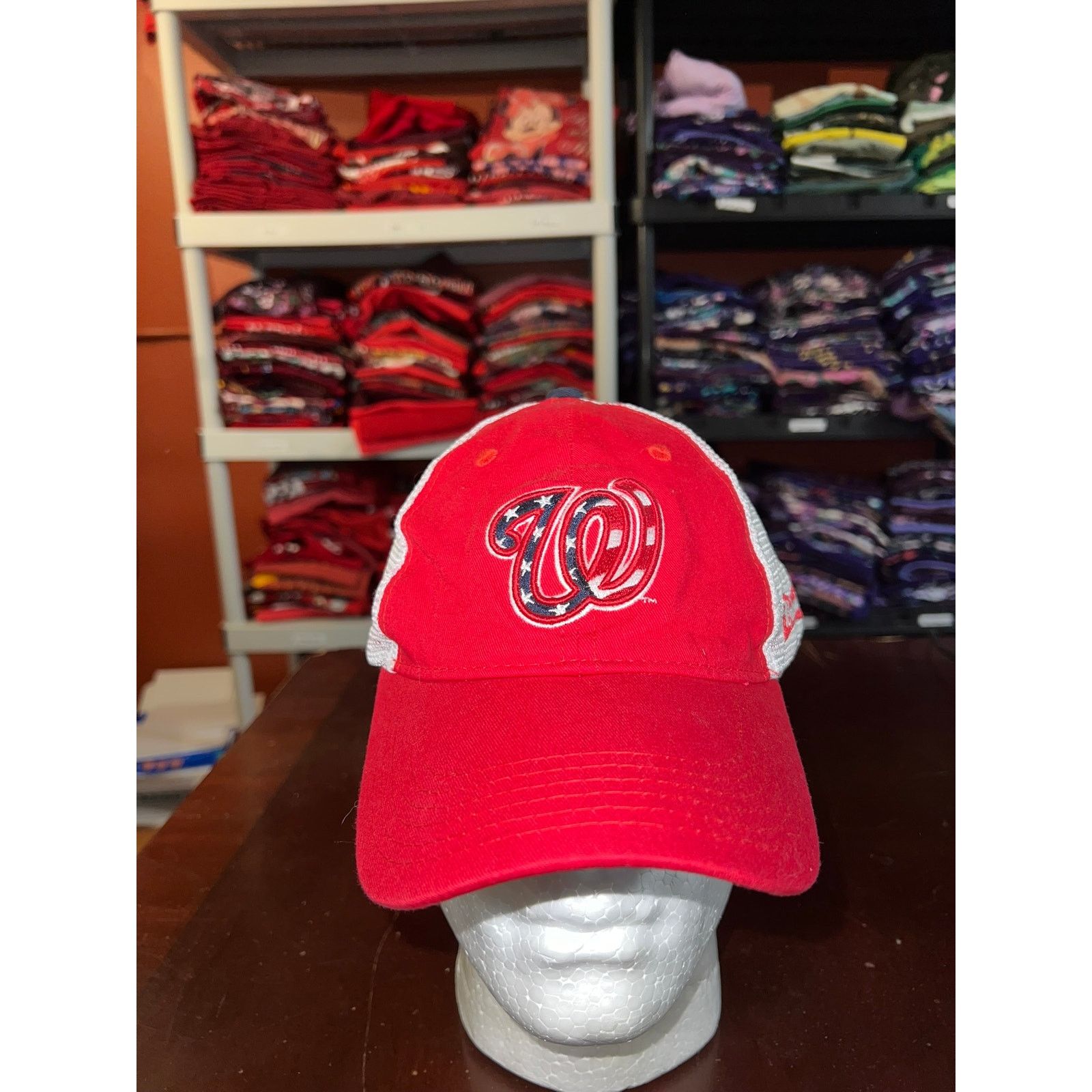 MLB Washington Nationals Hat MLB Baseball Melon Cap Headwear OS Size ONE SIZE - 1 Thumbnail