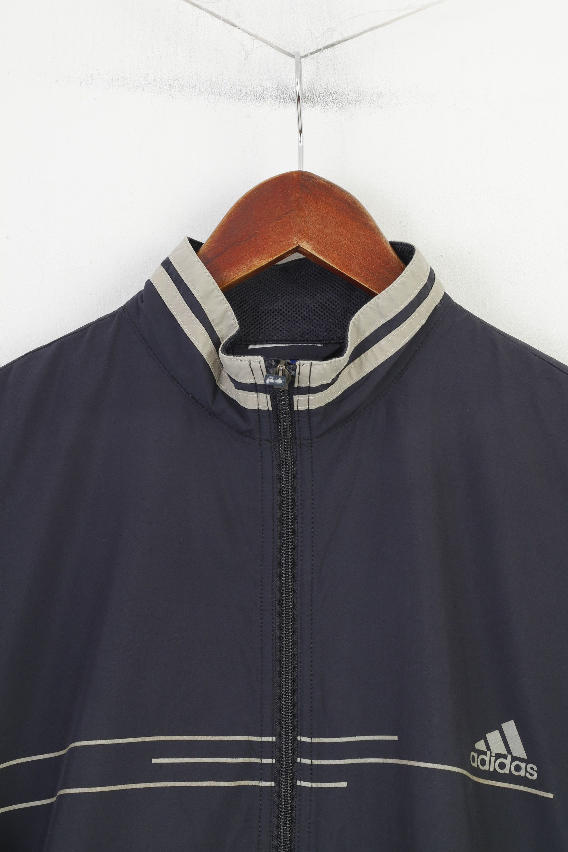 Adidas × Vintage Adidas Men M Jacket Navy Lightweight Vintage Run 11143 Size US M / EU 48-50 / 2 - 2 Thumbnail