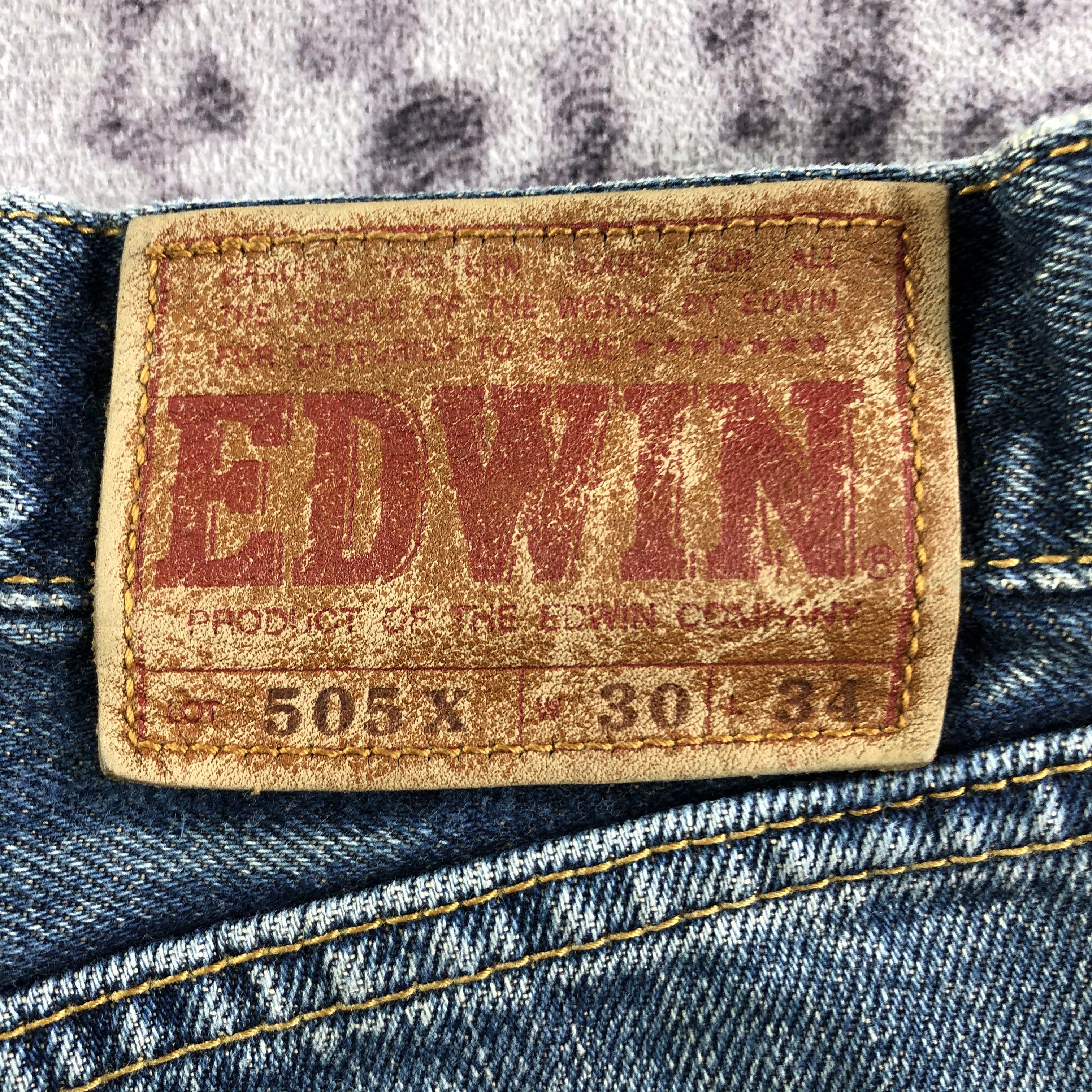 Edwin Vintage Blue Wash Edwin 505 Selvedge Jeans-JM3610 Size US 32 / EU 48 - 6 Thumbnail