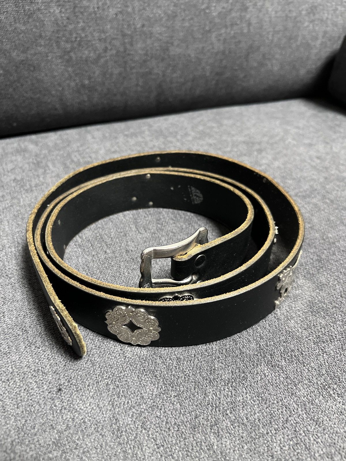 Cowboy Equipment × Vintage Etro Style Vintage Swiss Leather Cows Belt Size ONE SIZE - 18 Thumbnail