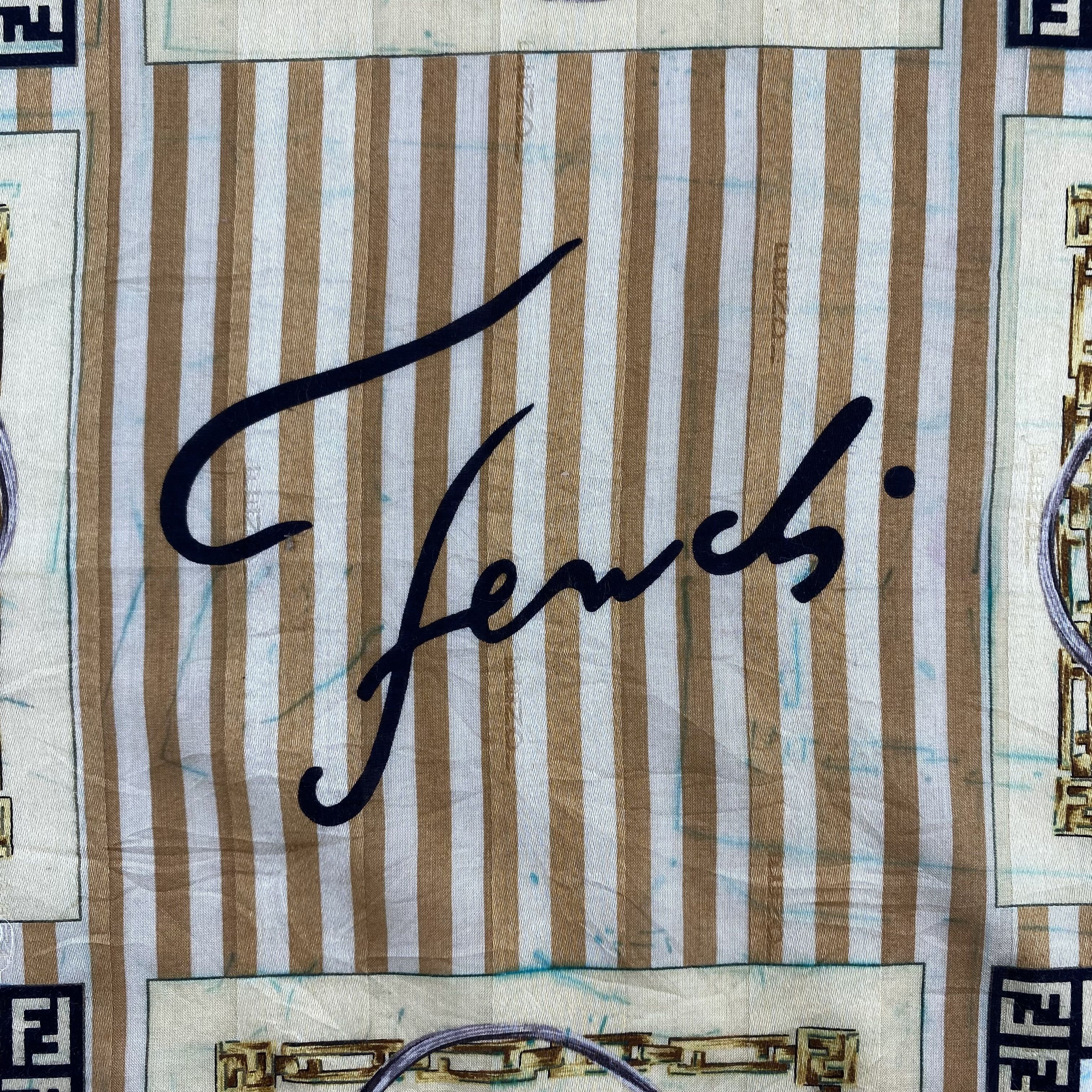 Vintage Fendi Handkerchief / Neckerchief / Bandana-P1883 Size ONE SIZE - 4 Thumbnail