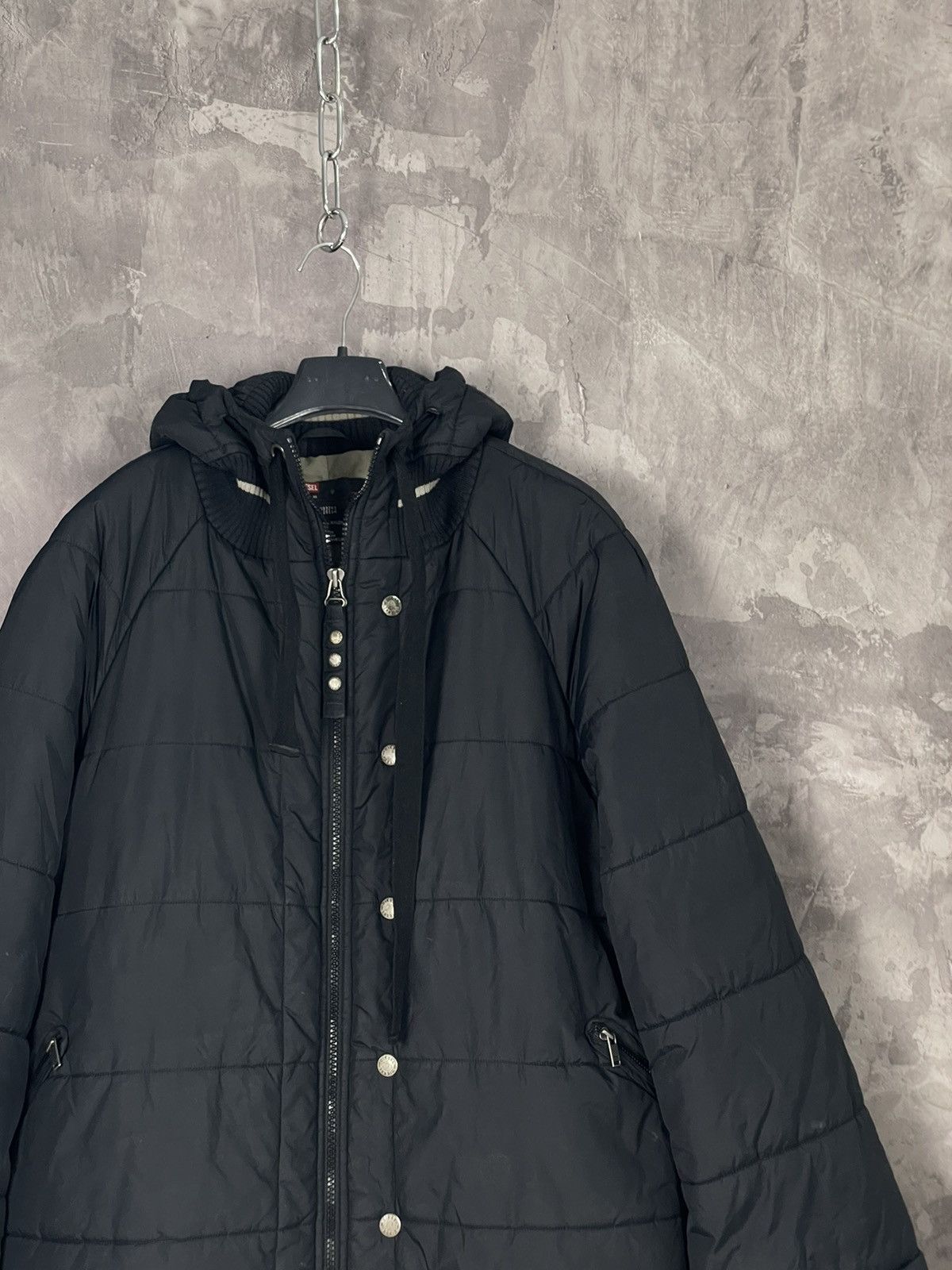 Diesel × Japanese Brand Diesel Y2K Vintage Long Puffer Avant Garde Jacket Hooded Size XL / US 12-14 / IT 48-50 - 4 Thumbnail