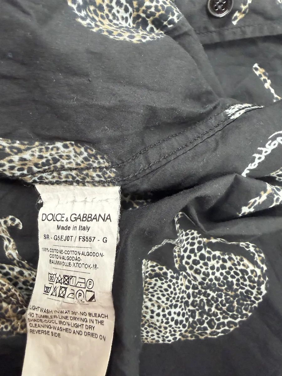 Dolce & Gabbana 2010s Dolce & Gabbana Gold Mafia Leopard Black Shirt Size US M / EU 48-50 / 2 - 7 Thumbnail