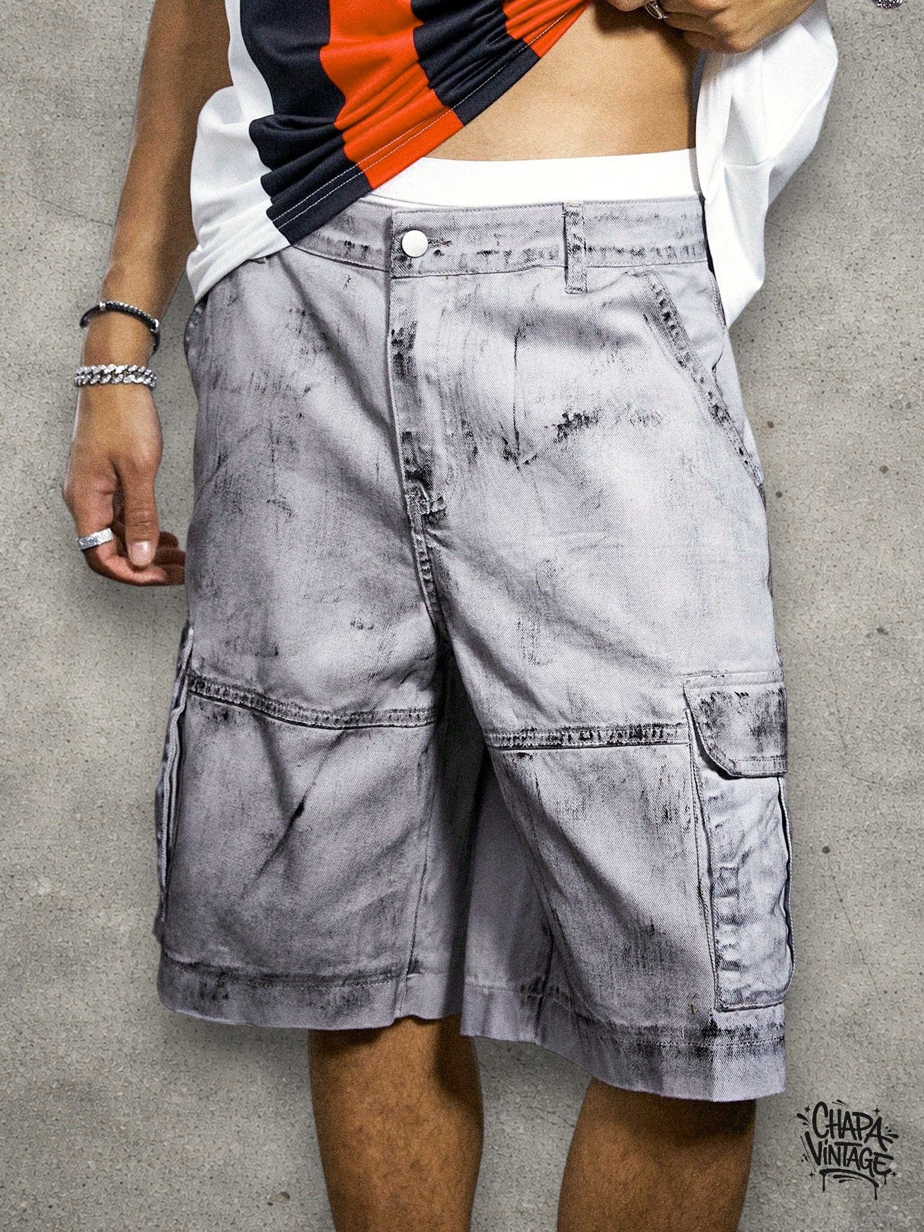 Japanese Brand Cargo gray shorts Size US 32 / EU 48 - 3 Thumbnail
