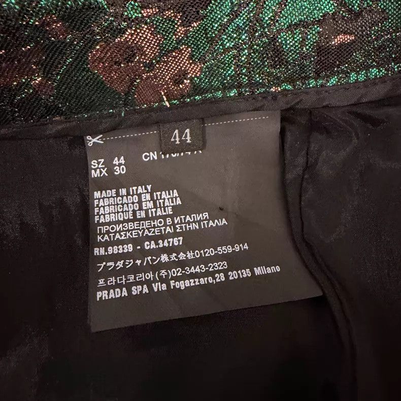 Prada Prada Green embroidered patterned trousers Size US 28 / EU 44 - 3 Thumbnail