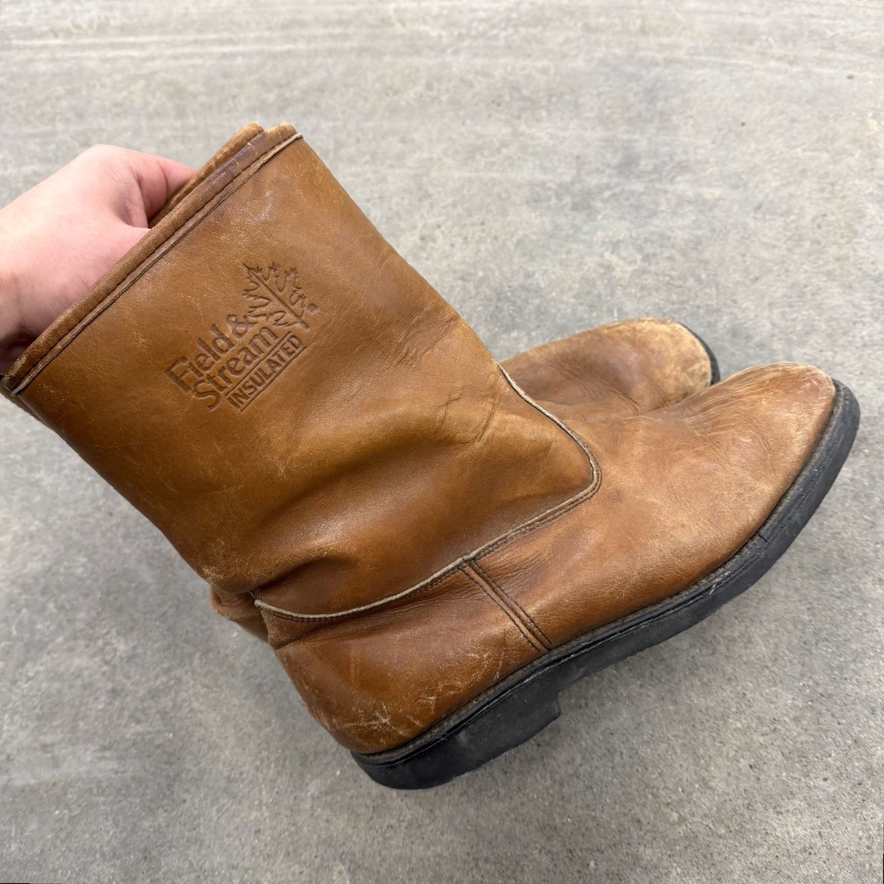 Vintage VINTAGE Field And Stream Boots Mens 8.5 D Insulated Leather USA Made Work Zip Brown Mens Boots Size US 9 / EU 42 - 5 Thumbnail