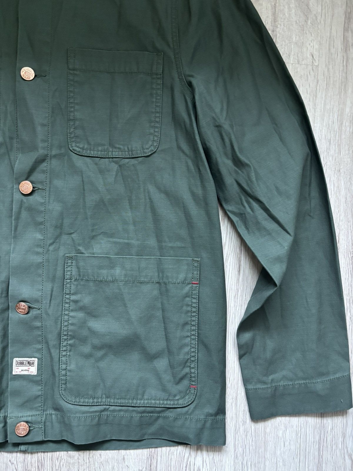 Other Dubbleware Chore Work Jacket Military Green Selvedge Workwea Size US M / EU 48-50 / 2 - 3 Thumbnail
