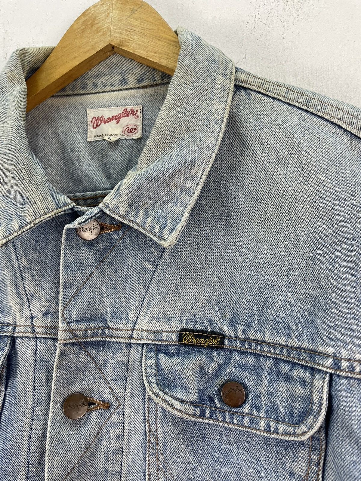 Vintage × Wrangler Vintage 70s 80s Wrangler Denim Trucker Jacket Faded Wash Size US L / EU 52-54 / 3 - 9 Thumbnail
