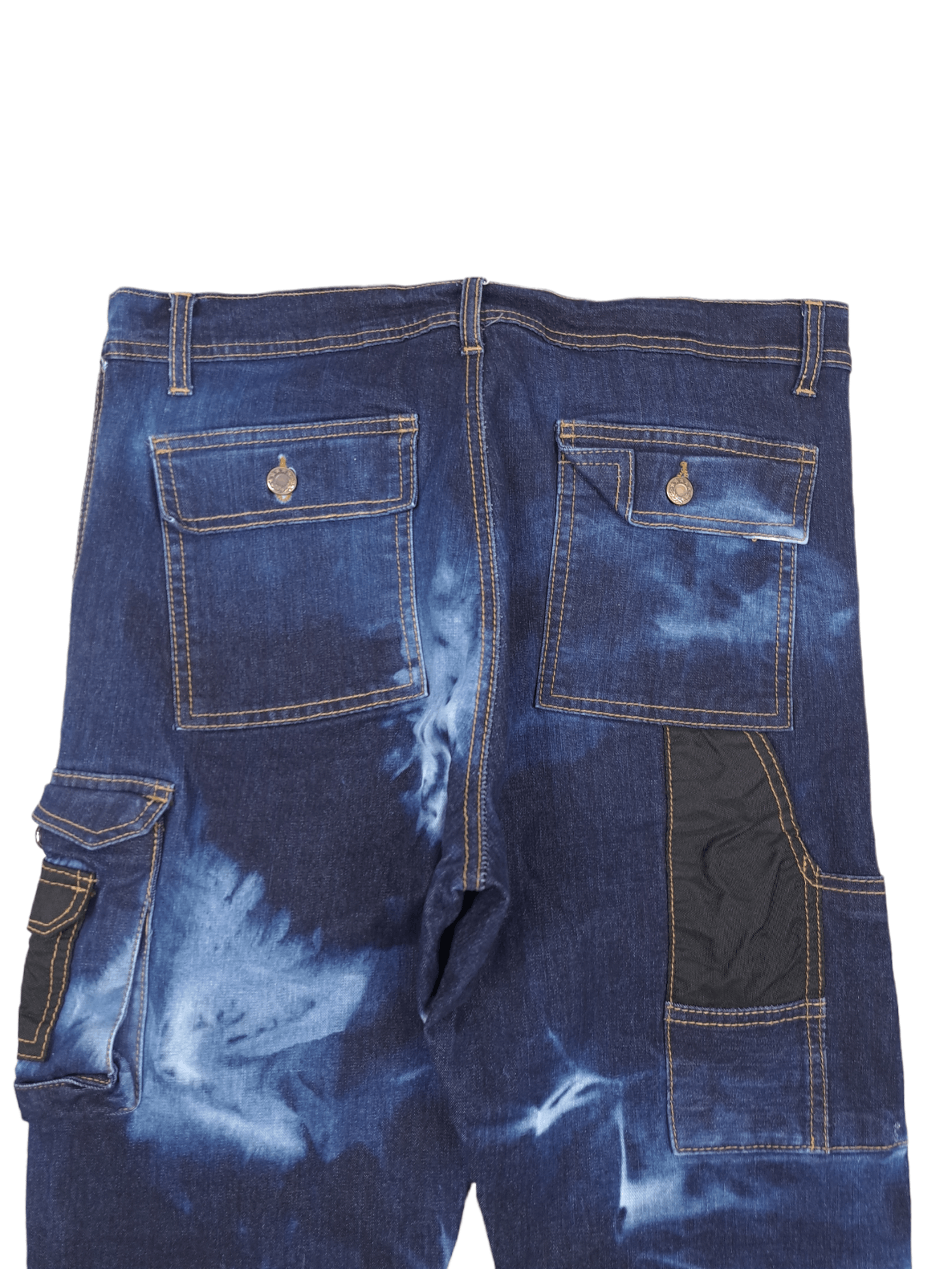 Japanese Brand 💎 Crazy Vintage 32/30 Y2K Bleached Blue Carpenter Jeans Size US 32 / EU 48 - 4 Thumbnail