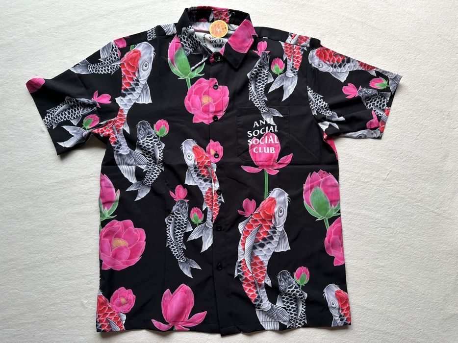 Anti Social Social Club Anti Social Social Club Koi Garden Button Up ...