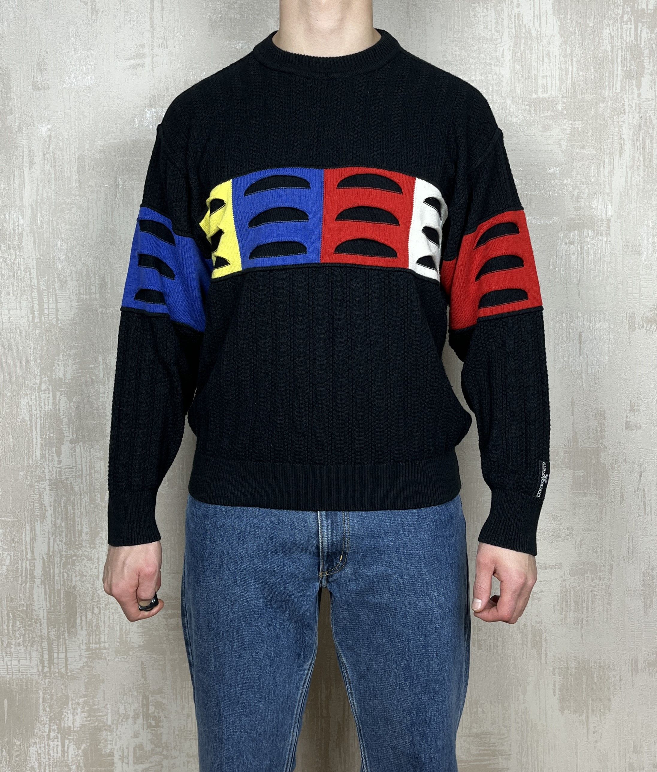Carlo Colucci Vintage Carlo Colucci Crew Neck Sweater Cotton Blend Size US L / EU 52-54 / 3 - 2 Thumbnail