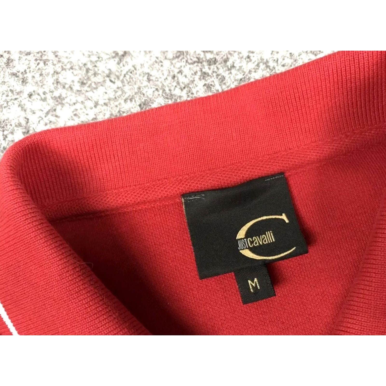 Roberto Cavalli Roberto Cavalli Mens Shirt Red Long Sleeve Logo Vintage Design Just gold logo Size US M / EU 48-50 / 2 - 5 Thumbnail