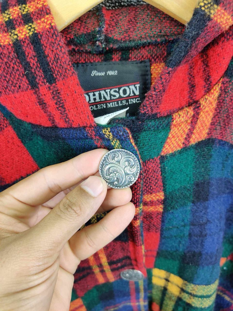 Johnson Woolen Mills Johnson Woolen Mills Checkered Wool Poncho Size US S / EU 44-46 / 1 - 8 Thumbnail