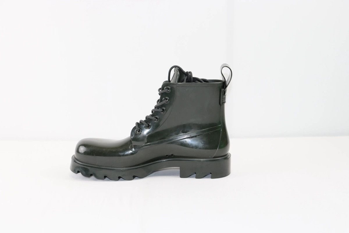 Bottega Veneta Shiny Rubber Stride Ankle Boots Bottle Green Size US 11 / IT 41 - 11 Thumbnail