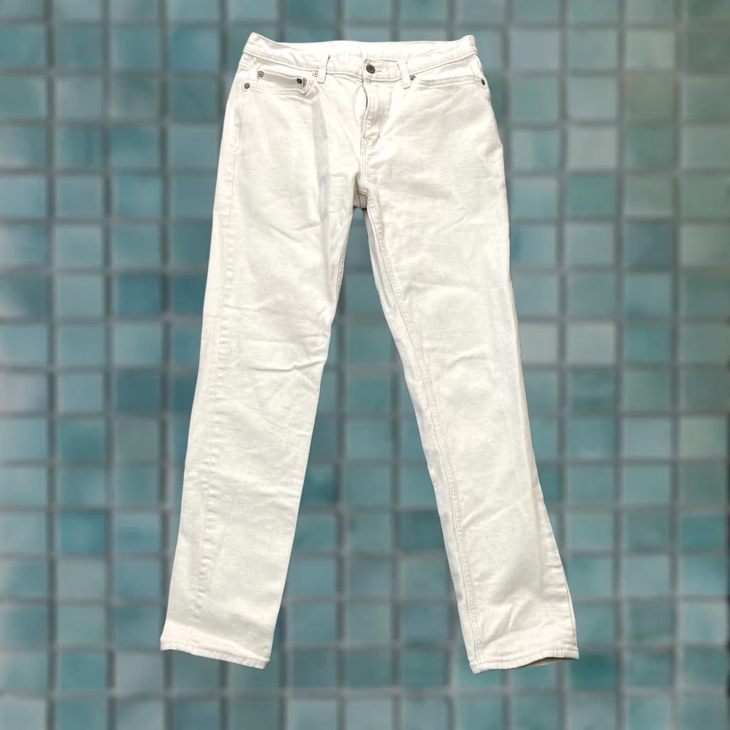 Banana Republic Banana Republic Mens Jeans White 32x32 Skinny Leg Stretch Slim Fit Denim Travel Size US 32 / EU 48 - 1 Thumbnail