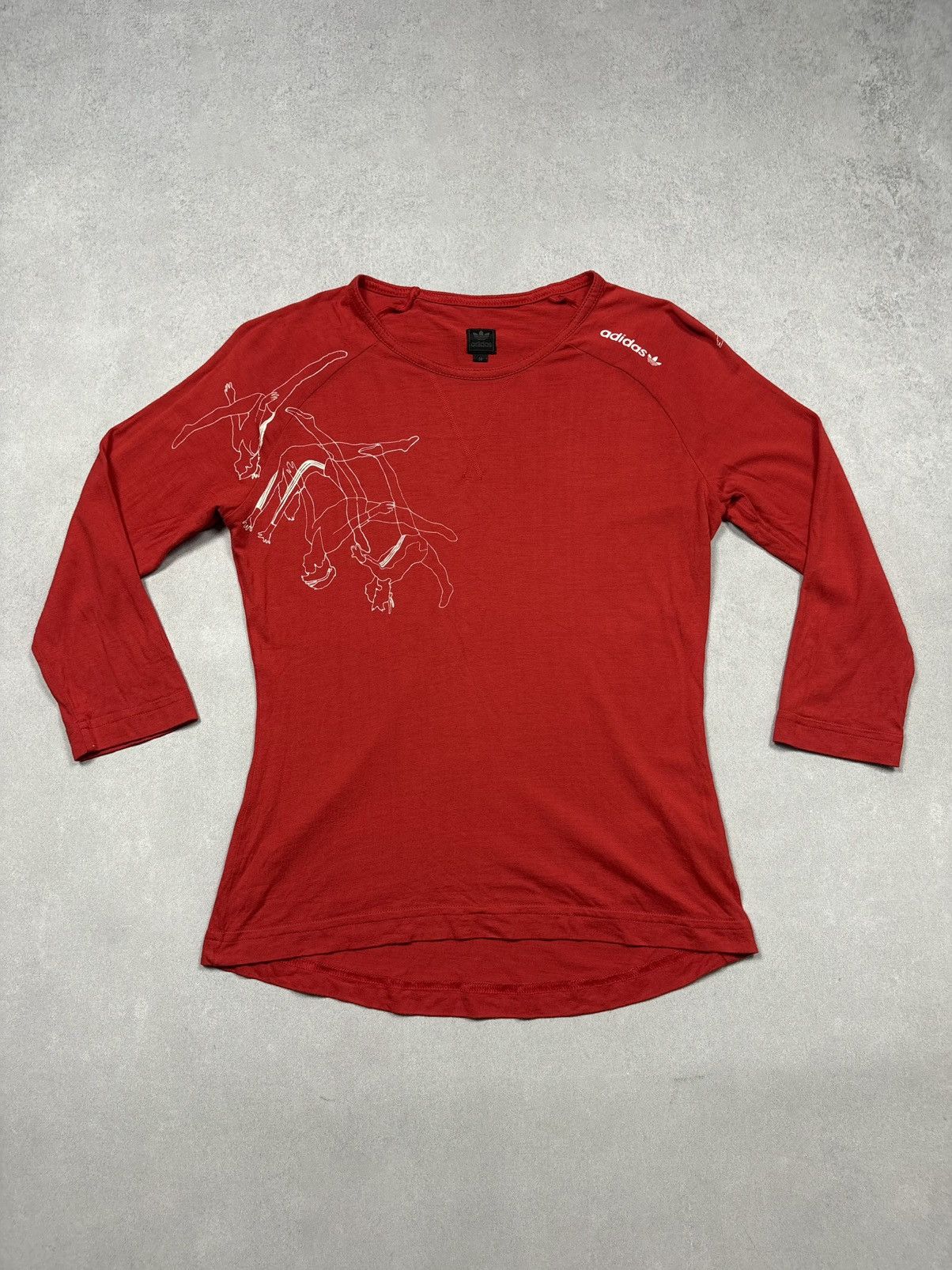 Adidas Vintage 00s Adidas Graphic Ballet Dancer 3/4 Sleeve Y2K ART Size M / US 6-8 / IT 42-44 - 1 Thumbnail