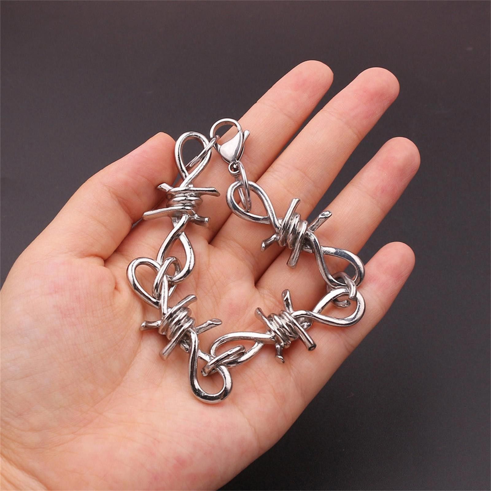 Jewelry Barbed Wire Necklace, Choker Necklace Size ONE SIZE - 4 Thumbnail