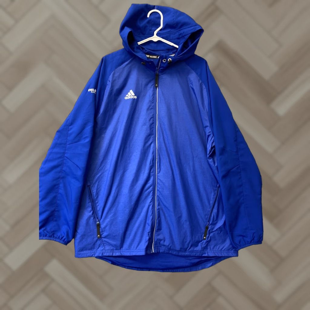 Adidas Adidas jacket Pullover logo Blue Windbreaker XL Adult men / 37-52 Size US XL / EU 56 / 4 - 1 Thumbnail