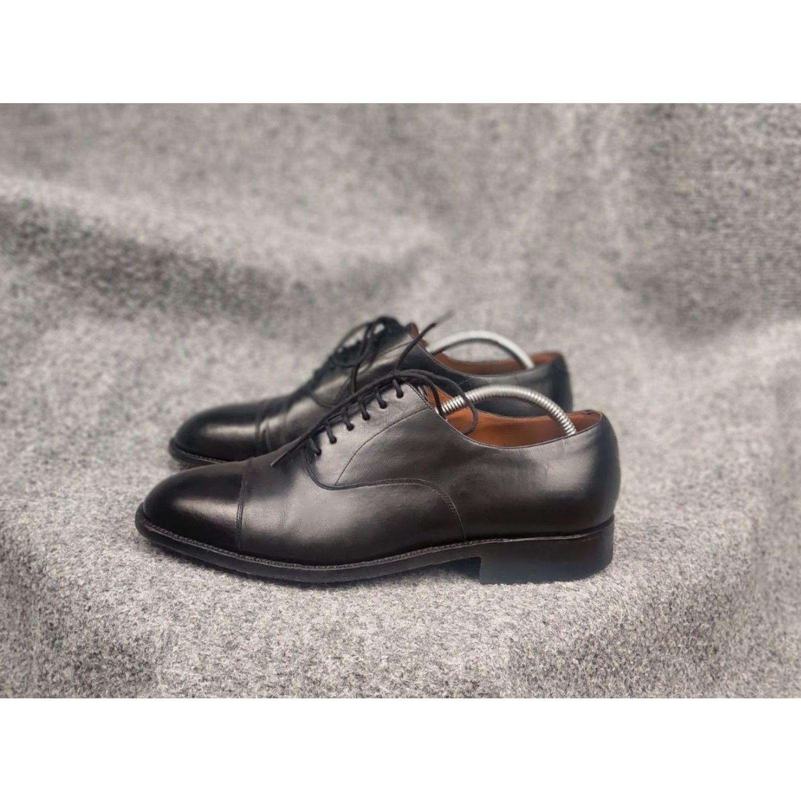 Carmina Carmina Design by Jose Albaladejo Black Calf Leather Cap Toe Oxford Shoes Size ONE SIZE - 4 Thumbnail