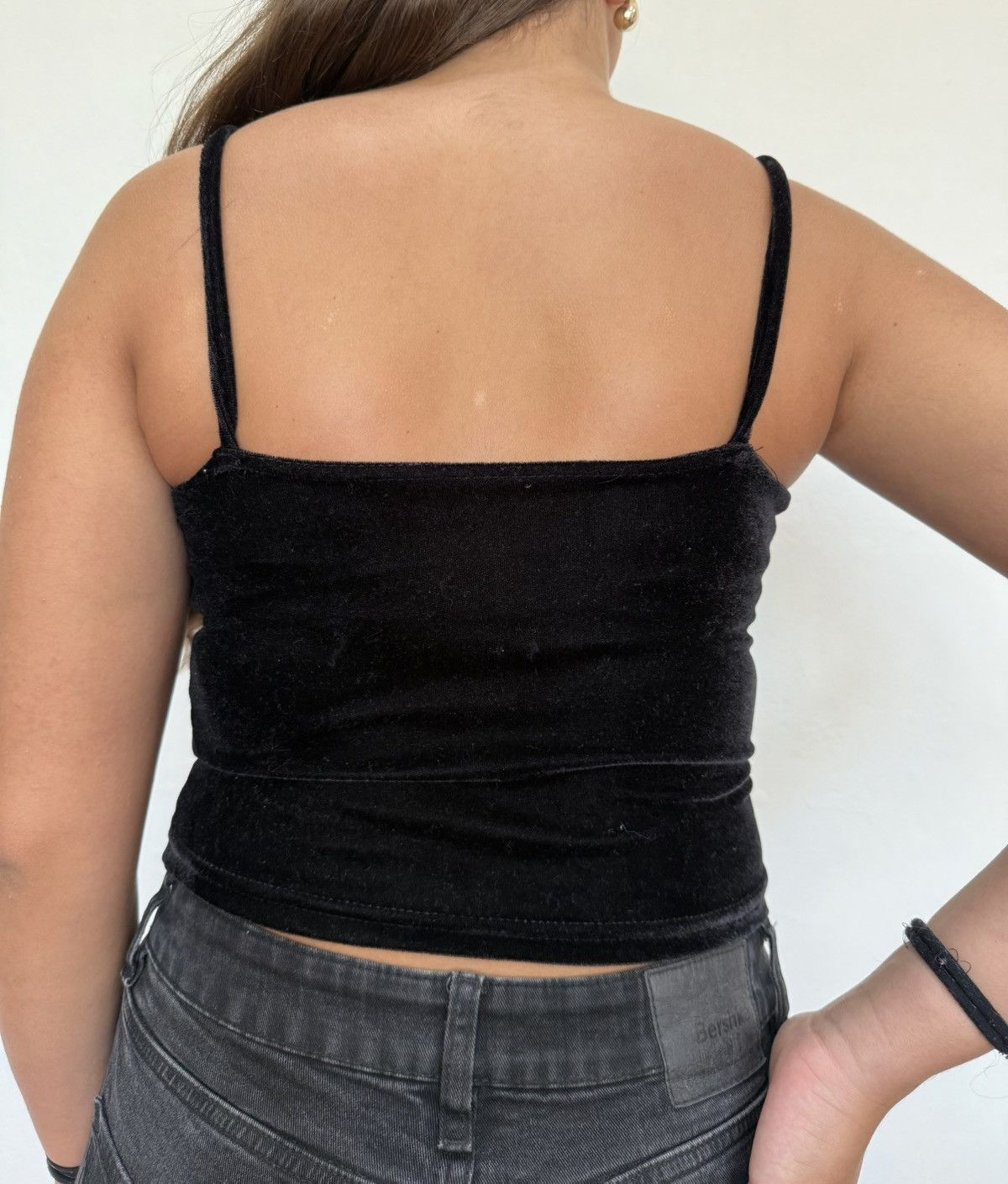 Other Y2K Black Velvet Cowl Neck Top Size S / US 4 / IT 40 - 2 Thumbnail
