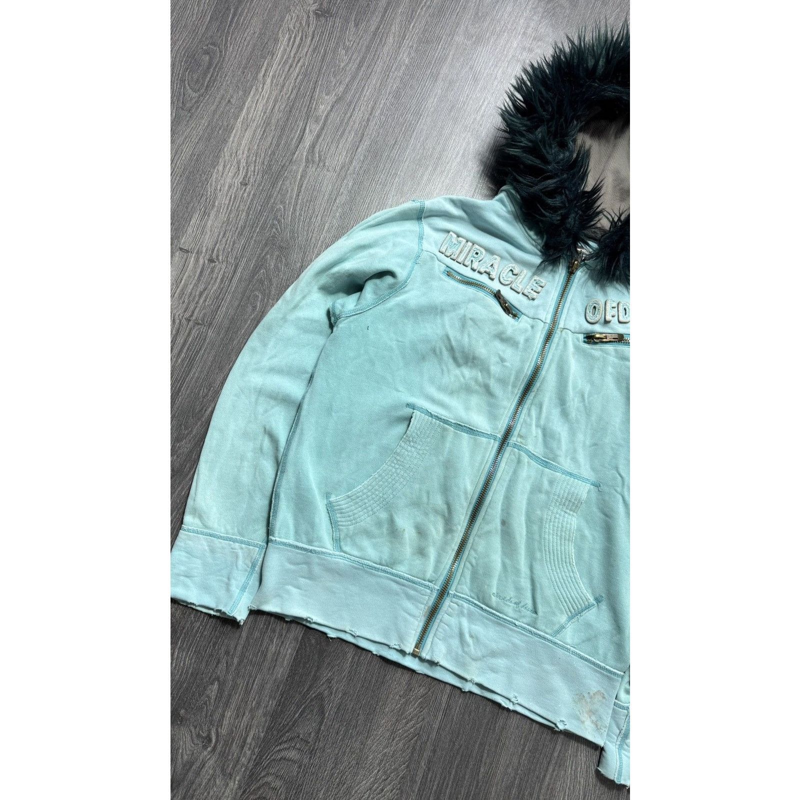 Japanese Brand × Vintage Y2K Faded Distressed LGB If Six Was Nine Style Faux Fur Zip Size US XL / EU 56 / 4 - 2 Thumbnail